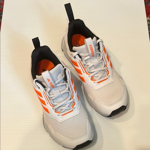 adidas Shoes - Adidas Terrex Trail Sneakers-White and Bright Orange